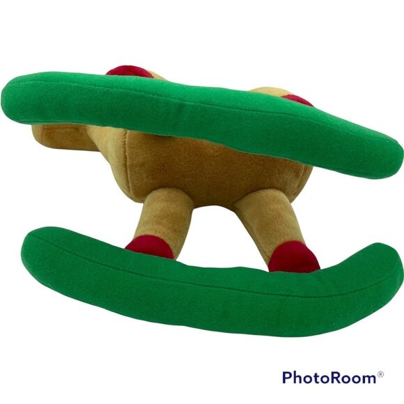 Vintage 1998 Sugar Loaf Rocking Horse Plush Toy Tan Red Saddle Green Rockers - Picture 4 of 6